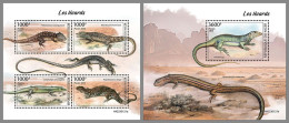 NIGER 2023 MNH Lizards Eidechsen M/S+S/S – IMPERFORATED – DHQ2413 - Andere & Zonder Classificatie