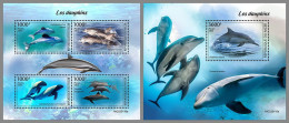 NIGER 2023 MNH Dolphins Delphine M/S+S/S – IMPERFORATED – DHQ2413 - Dolfijnen