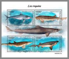 NIGER 2023 MNH Sharks Haie M/S – IMPERFORATED – DHQ2413 - Sonstige & Ohne Zuordnung