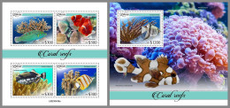 LIBERIA 2023 MNH Coral Reefs Korallenriffe M/S+S/S – IMPERFORATED – DHQ2413 - Osterholz-Schambeck