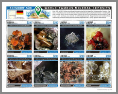 LIBERIA 2023 MNH Minerals Mineralien M/S – IMPERFORATED – DHQ2413 - Mineralien