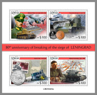 LIBERIA 2023 MNH WWII Siege Of Leningrad M/S – IMPERFORATED – DHQ2413 - Guerre Mondiale (Seconde)