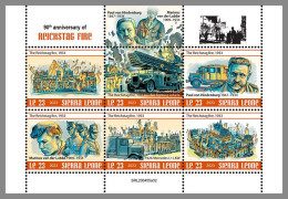 SIERRA LEONE 2023 MNH 90 Years Reichstag Fire Reichstagsbrand M/S – IMPERFORATED – DHQ2413 - Firemen