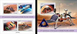 Liberia 2023, Space, Mars Polar Lander, 4val In BF +BF - Liberia