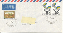 Australia Air Mail Cover Sent To Germany DDR 17-3-1983 Topic Stamps - Lettres & Documents
