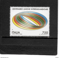 ITALIE 1989 Union Interparlementaire Yvert 1822, Michel 2091 NEUF** MNH - 1981-90: Mint/hinged