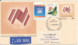 Australia FDC 7-11-1984 Uprated And Sent To Germany DDR Topic Stamps - FDC