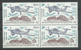 Saint Pierre Et Miquelon SPM Poste Aérienne  N° 70 Bloc  De 4 Neufs * *   B/TB Voir Scans Soldé Moins Cher Qu'à La Poste - Ongebruikt