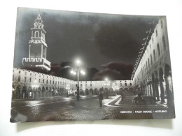 Cartolina Viaggiata "VIGEVANO Piazza Ducale - Notturno"  1955 - Vigevano
