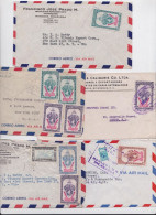 Nicaragua Lettre Timbre Victoire Victory Stamp X13 Air Mail Cover Sello Victoria Correo Aereo Lot De 5 Lettres - Nicaragua