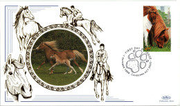 AUSTRALIA,  FDC,  Horses, BENHAM Cover   /   AUSTRALIE,  Lettre De Première Jour,  Chevals    1996 - Chevaux