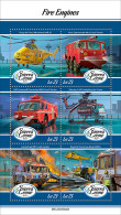 Sierra Leone  2023 Fire Engines. Helicopters. (445a04) OFFICIAL ISSUE - Helicópteros