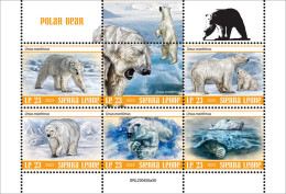 Sierra Leone  2023 Polar Bear. (445a30) OFFICIAL ISSUE - Bären