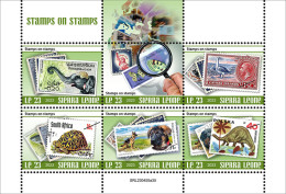 Sierra Leone  2023 Stamps On Stamps. Fauna. (445a35) OFFICIAL ISSUE - Briefmarken Auf Briefmarken