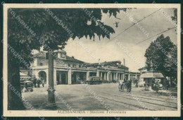 Alessandria Città Stazione Auto Tram Cartolina MT0760 - Alessandria