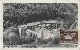 Bulgarie 1946 Y&T 490 Sur Carte Maximum. Monastère De Rila, Saint Jean De Rila, Ermite Canonisé Par L'Église Orthodoxe - Abbayes & Monastères