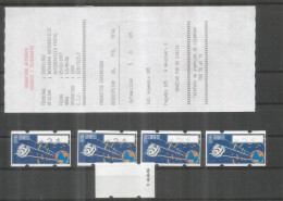 ESPAÑA SPAIN ATM ESPACIO SPACE KLUSSENDORF 5 VALORES 1 NUMERADO CON RECIBO - Ungebraucht