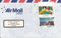Australia Air Mail Cover Sent To Germany Topic Stamps  The Senders Address Is Cut Of The Backside Of The Cover - Covers & Documents