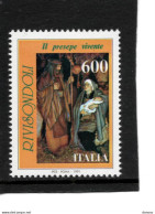 ITALIE 1991 NOËL La Crèche Vivante De Rivisondoli Yvert 1898  NEUF** MNH - 1991-00:  Nuevos