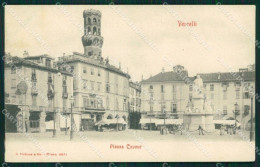 Vercelli Città Piazza Cavour Cartolina MT0990 - Vercelli