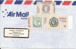 Australia Air Mail Cover Sent To Germany Topic Stamps  The Senders Address Is Cut Of The Backside Of The Cover - Briefe U. Dokumente