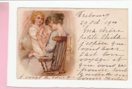 CARTE FEMME AVEC UN ENFANT QUI PRIT - Children's Drawings