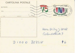 CP  Italia '76 - XXV Amministrazione ONU L.100 Uso Semplice Bolzano 22mar1980 X ESTERO Germania - Postwaardestukken