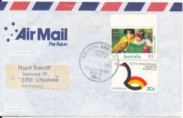 Australia Air Mail Cover Sent To Germany 11-2-1993 Topic Stamps - Covers & Documents