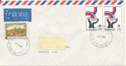 Australia Air Mail Cover Sent To Germany DDR 17-3-1983 Topic Stamps - Brieven En Documenten