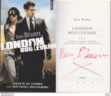 C1  Ken BRUEN - LONDON BOULEVARD Envoi DEDICACE Signed PORT INCLUS France - Libros Autografiados