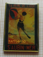 PAT14950 SAINT ST AUBIN Sur MER LA REINE De L'IODE En NORMANDIE Reproduction Affiche Touristique Ancienne  CALVADOS - Città