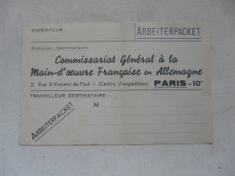 VIEUX PAPIERS - DOCUMENT HISTORIQUE : ARBEITPACKET - Commissariat Général à La Main-d'Oeuvre Française En Allemagne - Documents Historiques