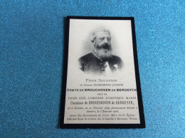 Ancien Faire-Part Décès  En 1908 De MESSIRE FLORIMOND JOSEPH COMTE DE BROUCHOVEN De BERGEYCK - Décès