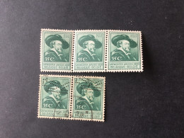 YT 300 Rubens Bande De 3 Neuf Et Paire Perforée - Unused Stamps
