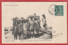 Guinée Française - Haute-Guinée - Caravane De Porteurs Revenant à Vide De Conakry - French Guinea