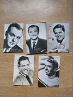 Filmsterren Movie Stars  Ciné  Echte Fotos 6x8 Cm   Belgian Chewing Gum  Charles Boyer, Peter Lawford, Nigel Patrick.... - Autres & Non Classés