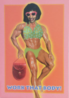 Carte Postale - Work That Body ! (cultutisme - Bodybuilding) No, I Don't Do Steroids ! - Reclame