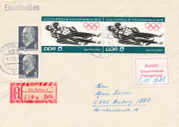 DDR Brief Mif SbPA Roßlau 1972 + Zurück Unzureichende Freimachung - Briefe U. Dokumente
