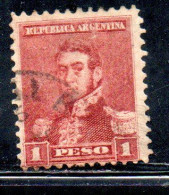 ARGENTINA 1896 1897 JOSE DE SAN MARTIN 1p USED USADO OBLITERE' - Usati