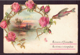 Decoupis Roses Et Poissons, Poissons Et Fleurettes Sont Mes Interpretes - Flowers