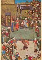 Art - Peinture - Manuscrit Persan Du XVIe Siècle - Le Jardin Des Roses - Lutteurs Aux Prises Devant Le Roi - Carte Neuve - Pittura & Quadri