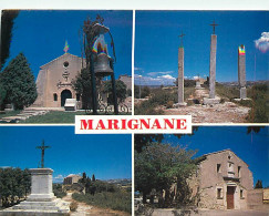 13 - Marignane - Multivues - Chapelle N.D. De Pitié - Chemin De Croix - Chapelle St-Nicolas - Flamme Postale De Marignan - Marignane