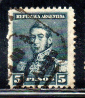 ARGENTINA 1896 1897 JOSE DE SAN MARTIN 5p USED USADO OBLITERE' - Used Stamps