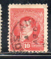 ARGENTINA 1892 1895 BELGRANO 10c USED USADO OBLITERE' - Used Stamps