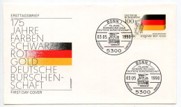 Germany, West 1990 FDC Scott 1603 German Students' Fraternity 175th Anniversary - 1981-1990