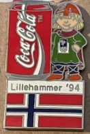JEUX OLYMPIQUES - OLYMPICS GAMES - LILLEHAMMER '94 - COCA COLA - CANETTE - NORWAY - NORVEGE - FLAG - EGF - (20) - Olympische Spelen