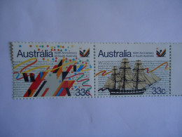 AUSTRALIA  PAIR MNH  STAMPS ANNIVERSARIES  SHIPS - Schiffe