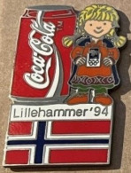 JEUX OLYMPIQUES - OLYMPICS GAMES - LILLEHAMMER '94 - COCA COLA - CANETTE - FILLE - NORWAY - NORVEGE - EGF - (20) - Olympische Spiele