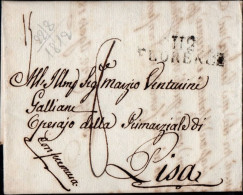 618 - LETTERA PREFILATELICA "112 FLORENCE" 1812 - NAPOLEONICA - ...-1850 Voorfilatelie