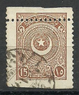 Turkey; 1924 2nd Star&Crescent Issue Stamp 15 K. "Perforation" ERROR - Gebruikt